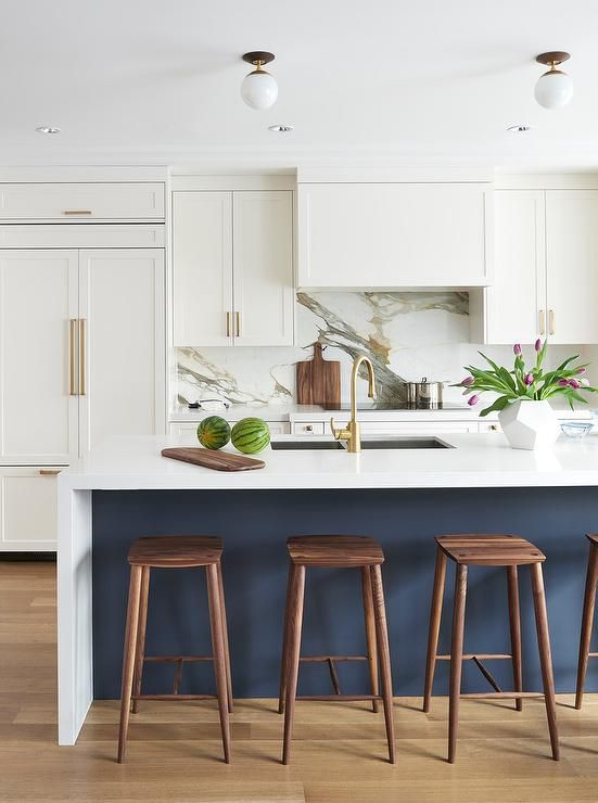 Inspirational ideas for kitchens in blue and white