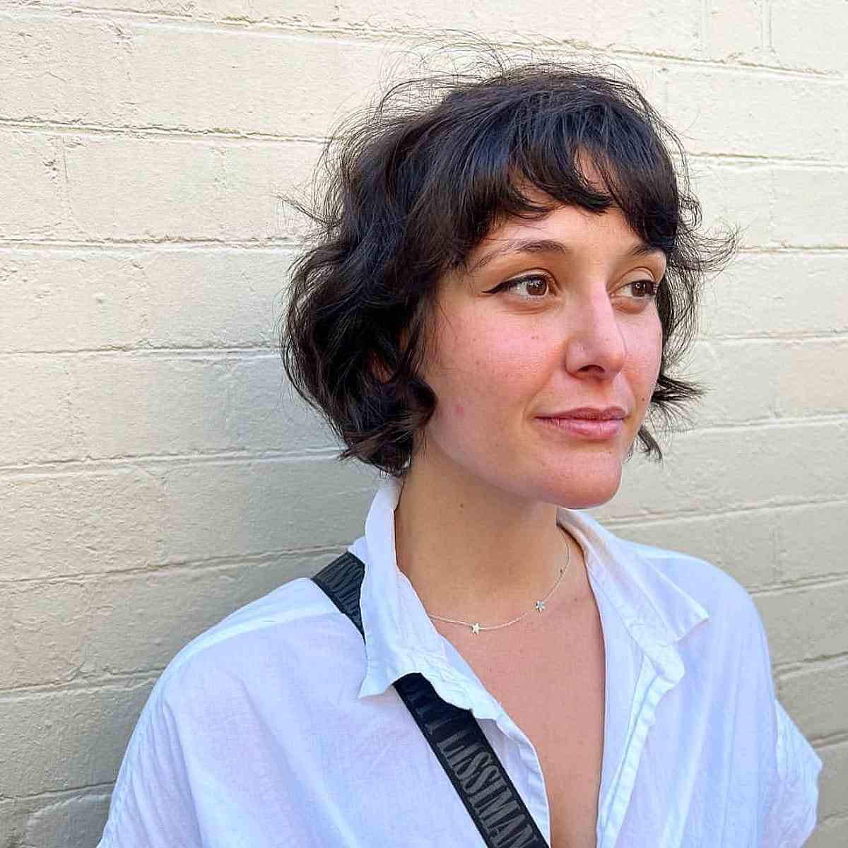 Jaw-Length Shaggy French Bob with Messy Layers