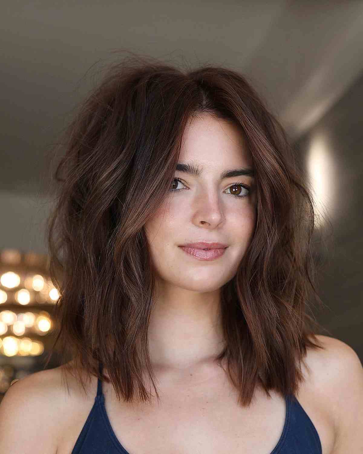 Modern Chic Textured Long Bob