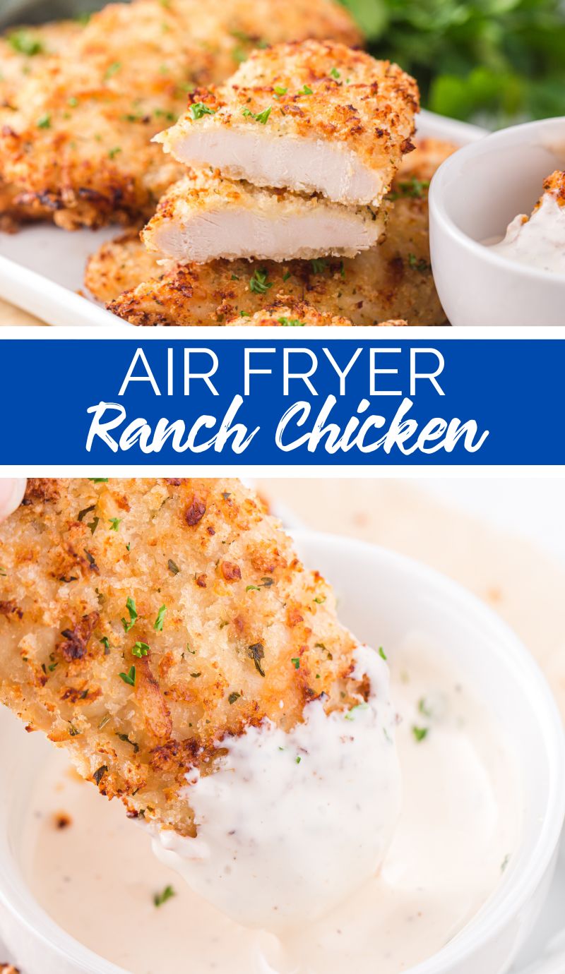 After about 15 minutes in the fryer to cook, these Air Fryer Ranch Chicken are tender on the inside, with a flavorful crispy coating. via @familyfresh