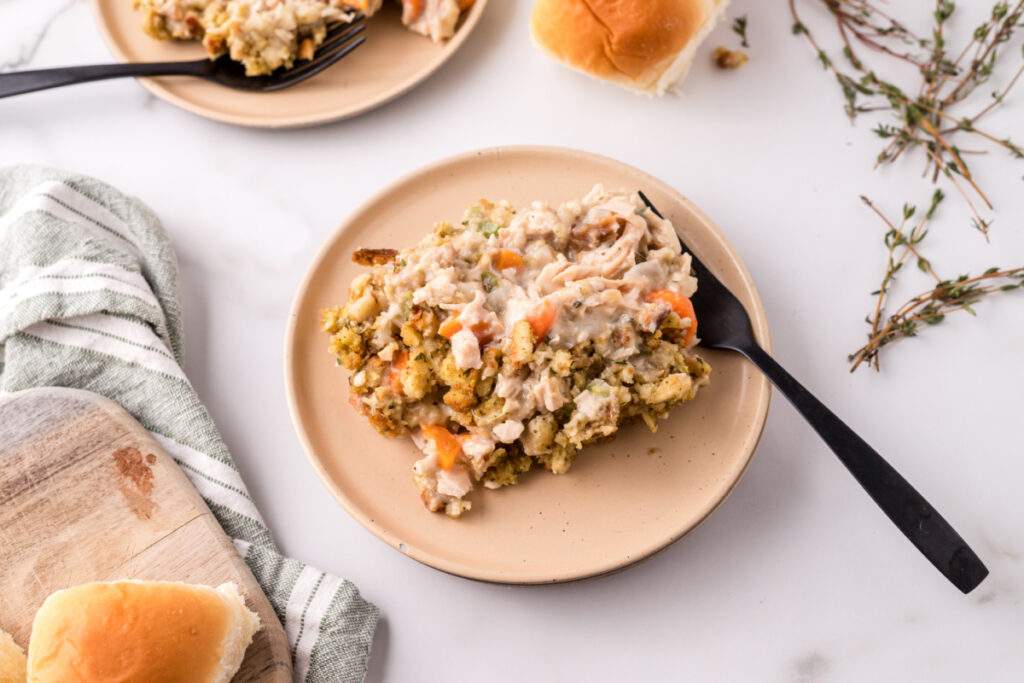 Country Turkey Casserole on a Plate
