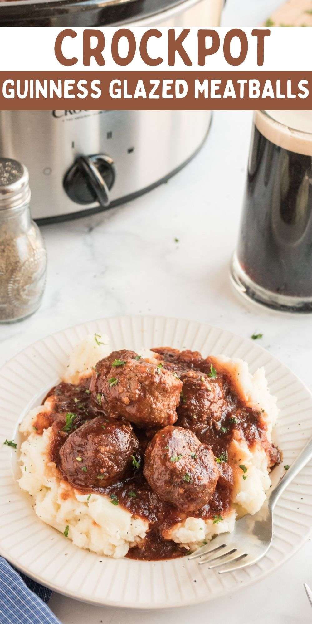 This Crockpot Guinness Glazed Meatballs recipe offers a flavorful meatball dish that can be served as an appetizer or for dinner. via @familyfresh