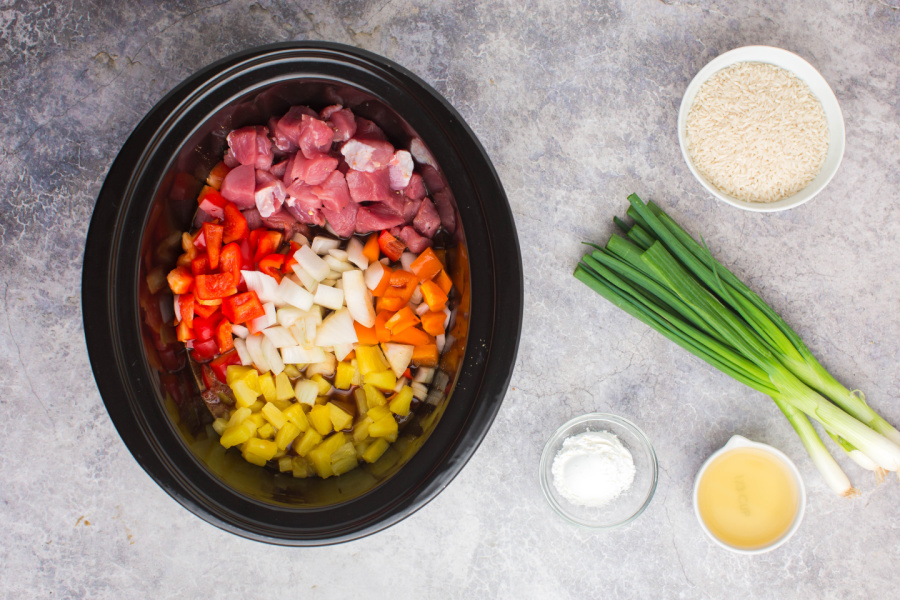 Ingredients for Sweet and Sour Slow Cooker Pork