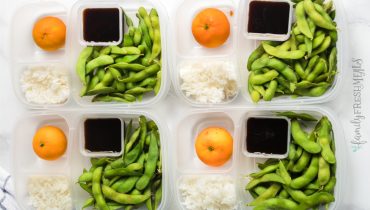 Tired of packing the same school and work lunches every day?  Here's a fun idea for you to try.  This easy Edamame lunch box idea will be loved by young and old alike.  via @familyfresh