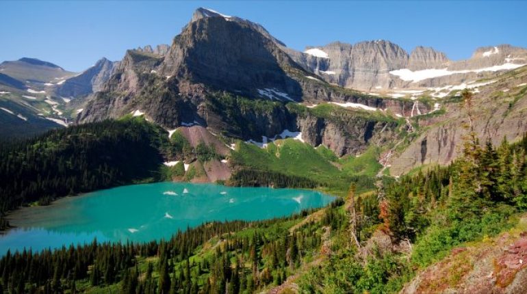 Beautiful Glacier Grinnell Lake Mountain National Park Travel 