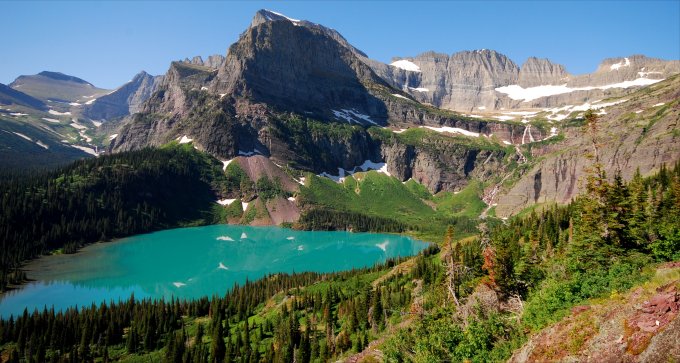 Grinnell Lake in Glacier National Park