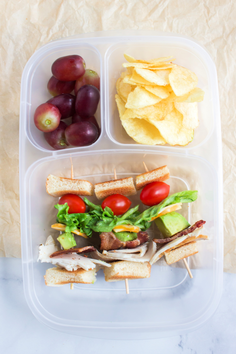 Turkey Club Skewers Lunch Box Idea Packed In A Lunch Box