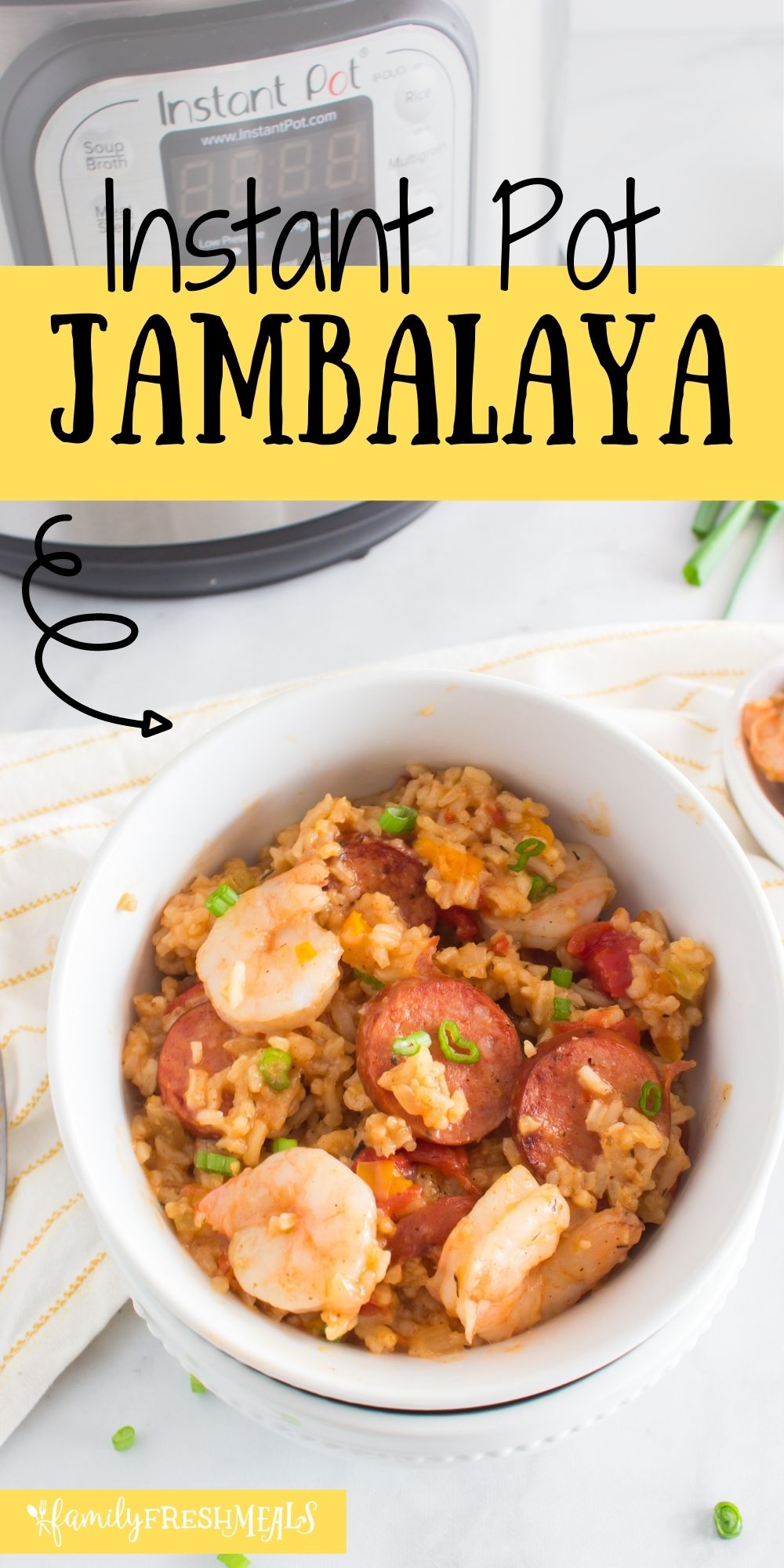 Who's in the mood for some Cajun cooking? This Instant Pot Jambalaya is a classic Louisiana stew that's easy in your kitchen! via @familyfresh
