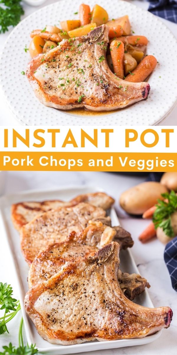 Instant Pot Pork Chops with Carrots and Potatoes #instantpot #pork #onepot via @familyfresh