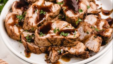 Instant Pot Pork Tenderloin with Honey Balsamic Sauce