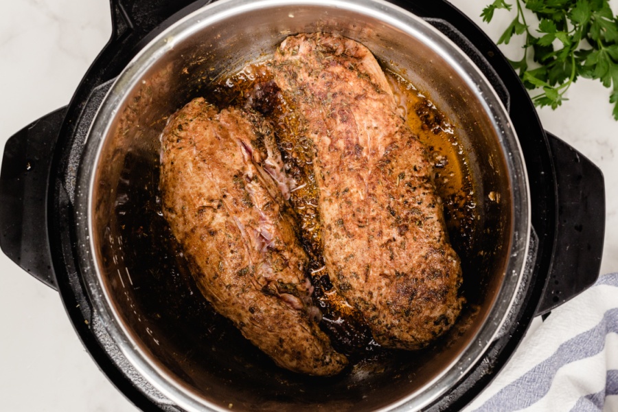 Browned Pork Tenderloin in an Instant Pot