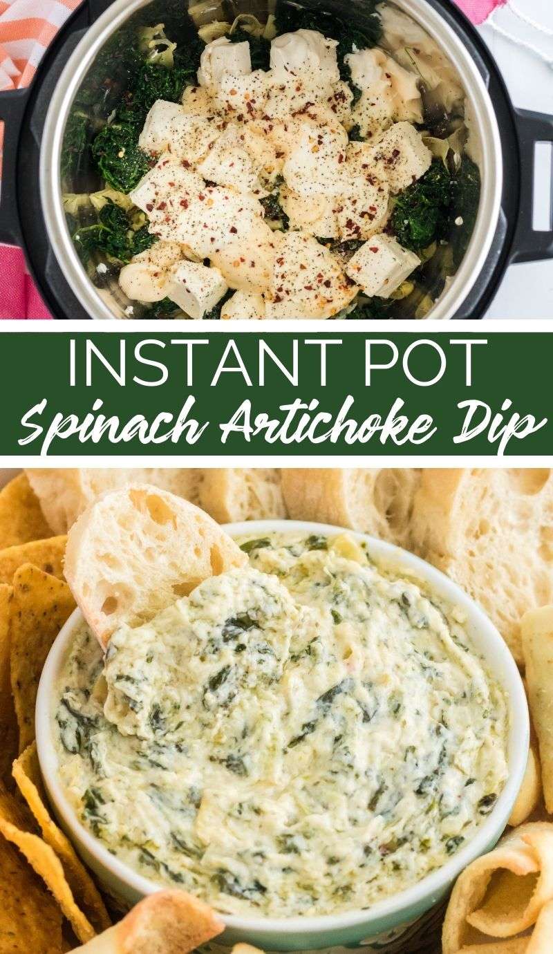 Instant Pot Spinach Artichoke Dip is a magical combination of earthy, wholesome flavors, combined with a creamy, cheesy mix. via @familyfresh