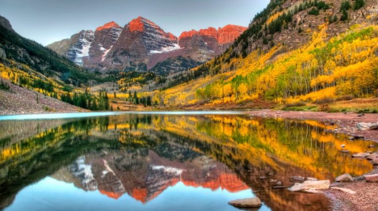 Beautiful Colorado Lake Maroon Mountain Travel 