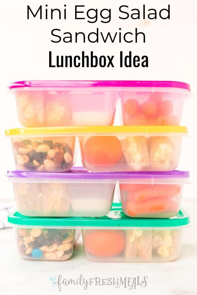 Mini Egg Salad Sandwich Lunch Box Idea