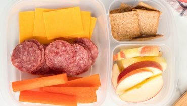 Salami Cheese and Crackers Lunchbox Idea