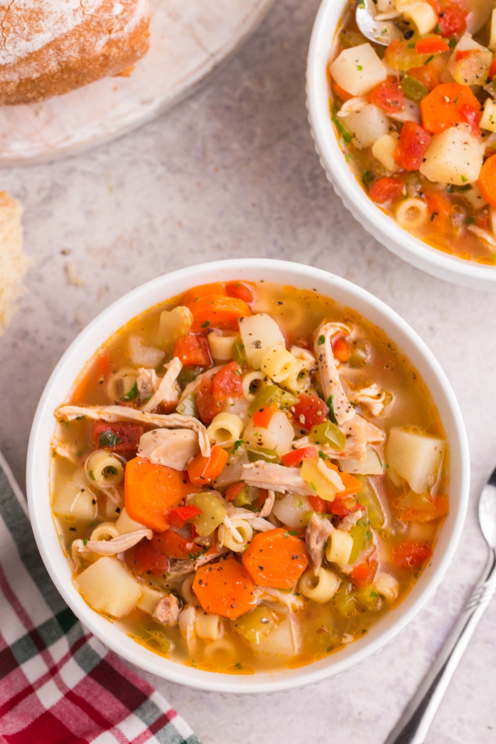 This Sicilian Chicken Noodle Soup combines the convenience of traditional Chicken Noodle Soup with the zest and fun of Italian cooking. via @familyfresh