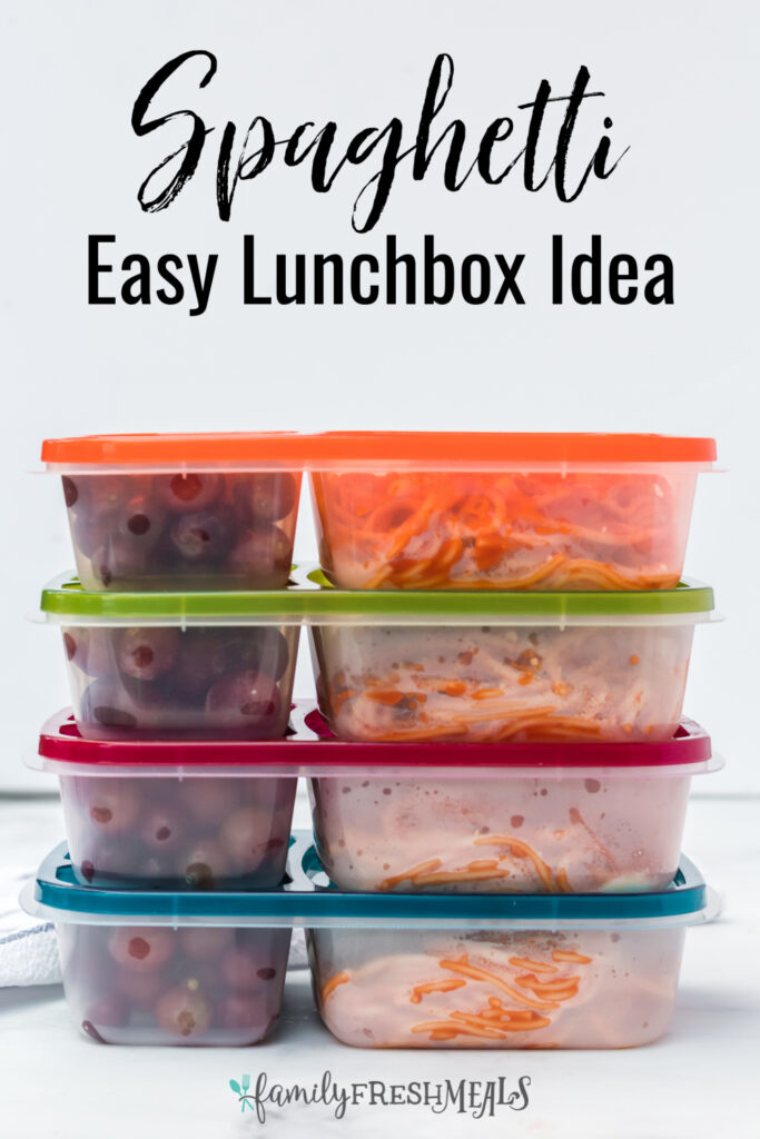 4 stacked lunch boxes