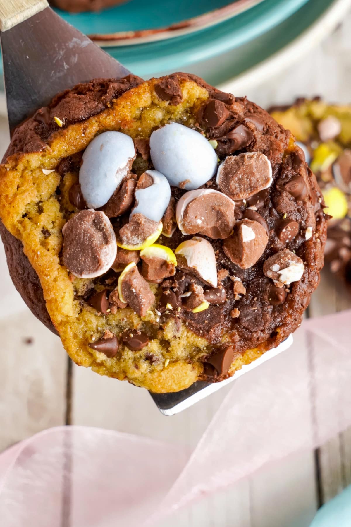 brookie biscuits for easter with cadbury chocolate eggs