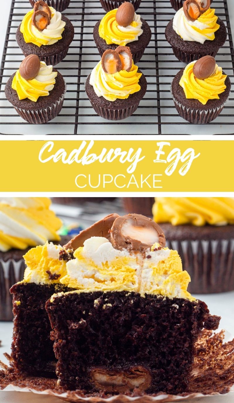 These Family Fresh Meals Cadbury Egg Cupcake Recipes are the perfect Easter gift for your friends and family! via @familyfresh