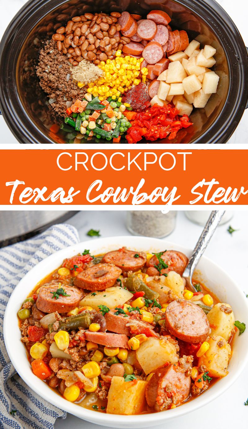 Crockpot Texas Cowboy Stew is a hearty, comforting dish, perfect for cold weather or a casual family dinner. via @familyfresh