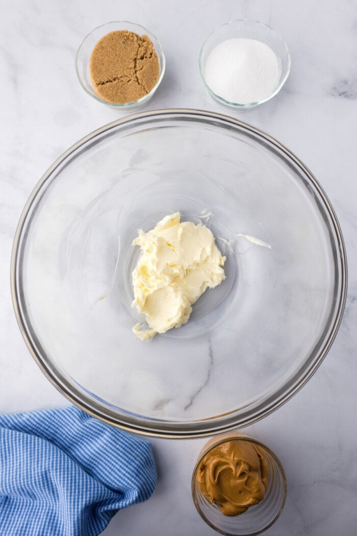 butter in clear glass container