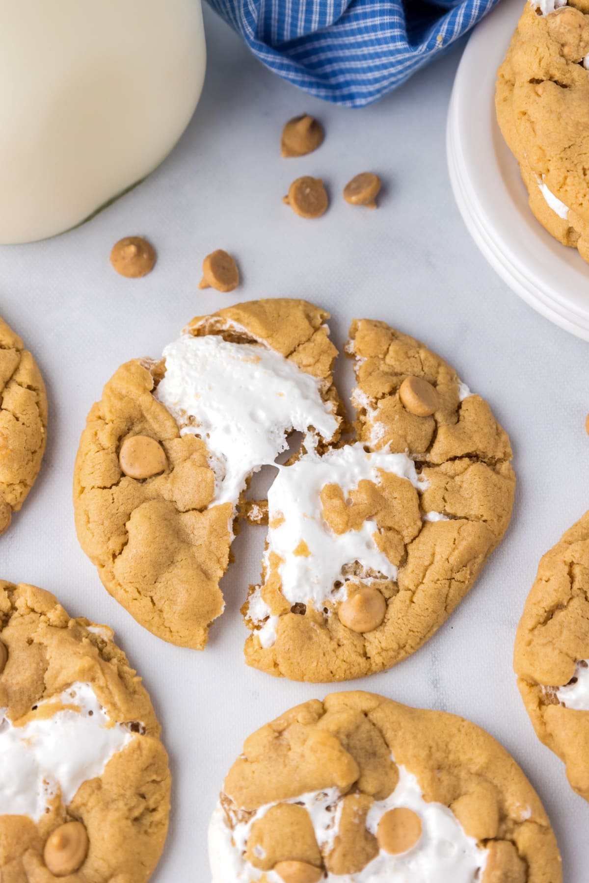 broken fluffernutter cookies