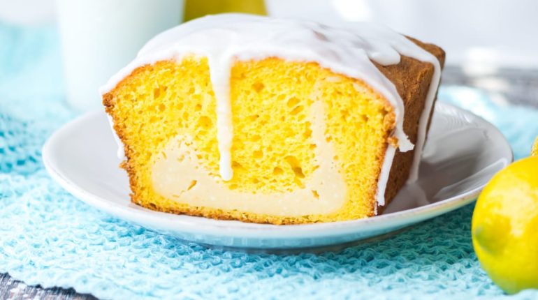 Cake Cheese Cheesecake Cream Filling Lemon Loaf Moist Swirl 