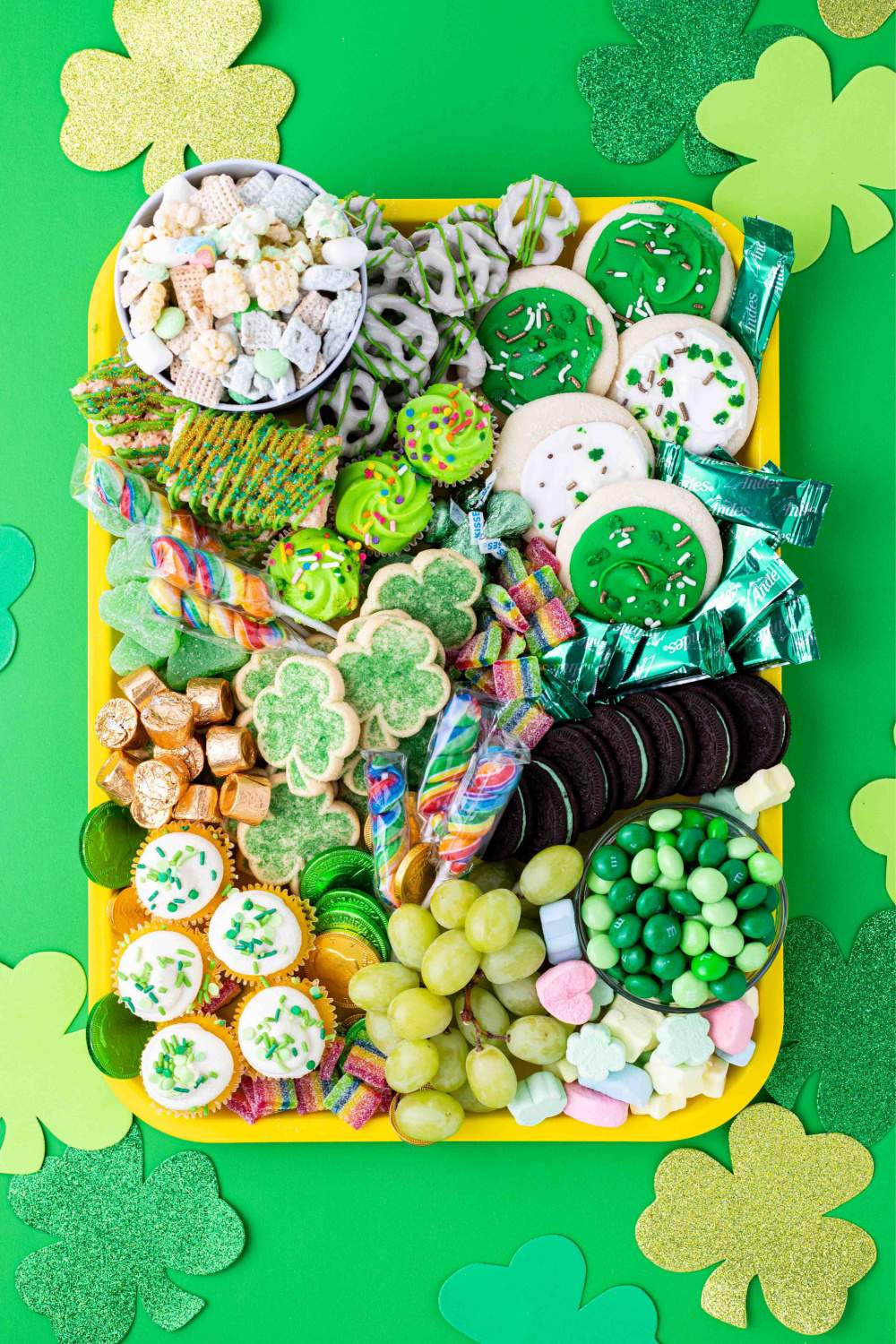 Are you looking for a fun and festive way to celebrate St. Patrick's Day? Why not try creating a charcuterie board for St. Patrick's Day? via @familyfresh