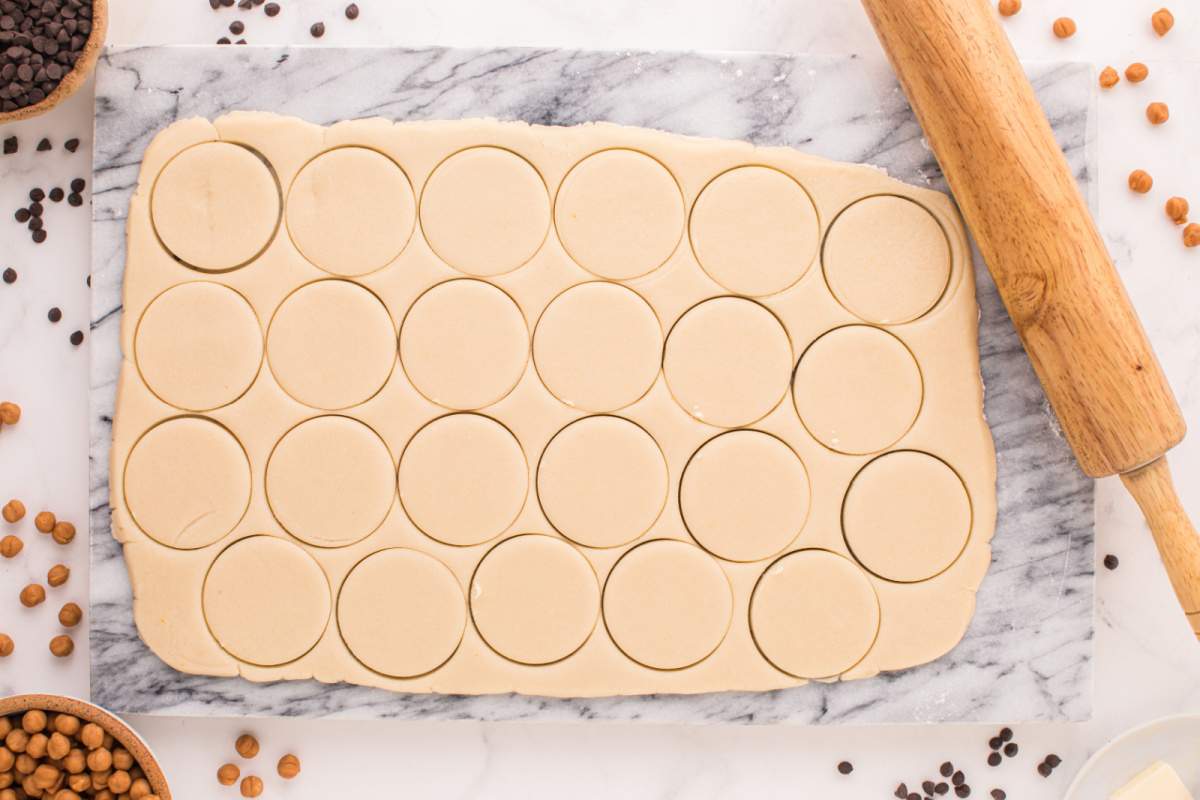 cookie dough cut circles