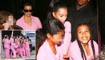 Kim Kardashian and Kourtney put feud aside at lavish pink Barbie bash for North’s birthday