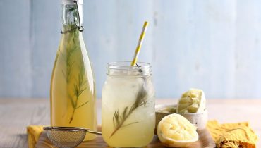 Rosemary Lemonade • with Rosemary Simple Syrup