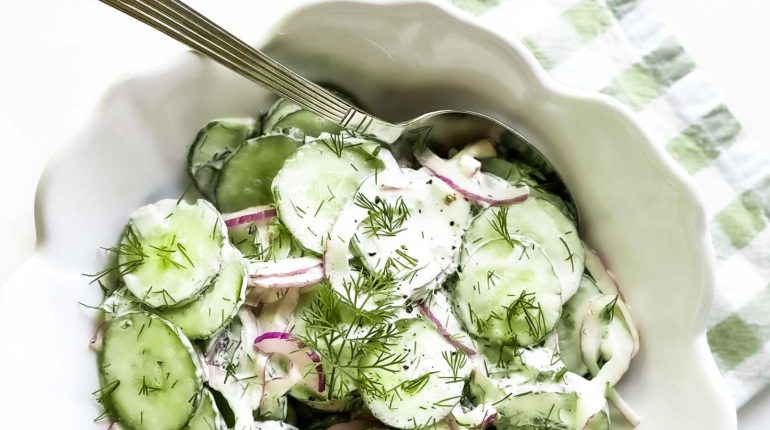 Cool Creany Cucumber Salad 