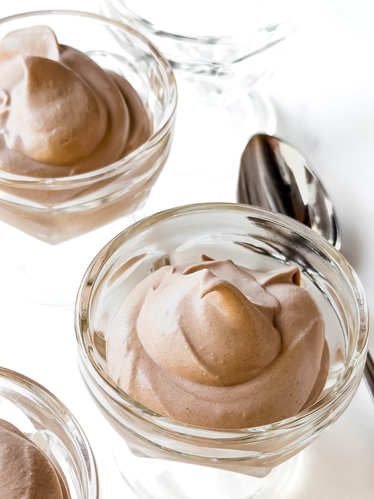3 minute miracle mousse in a small ice cream bowl.