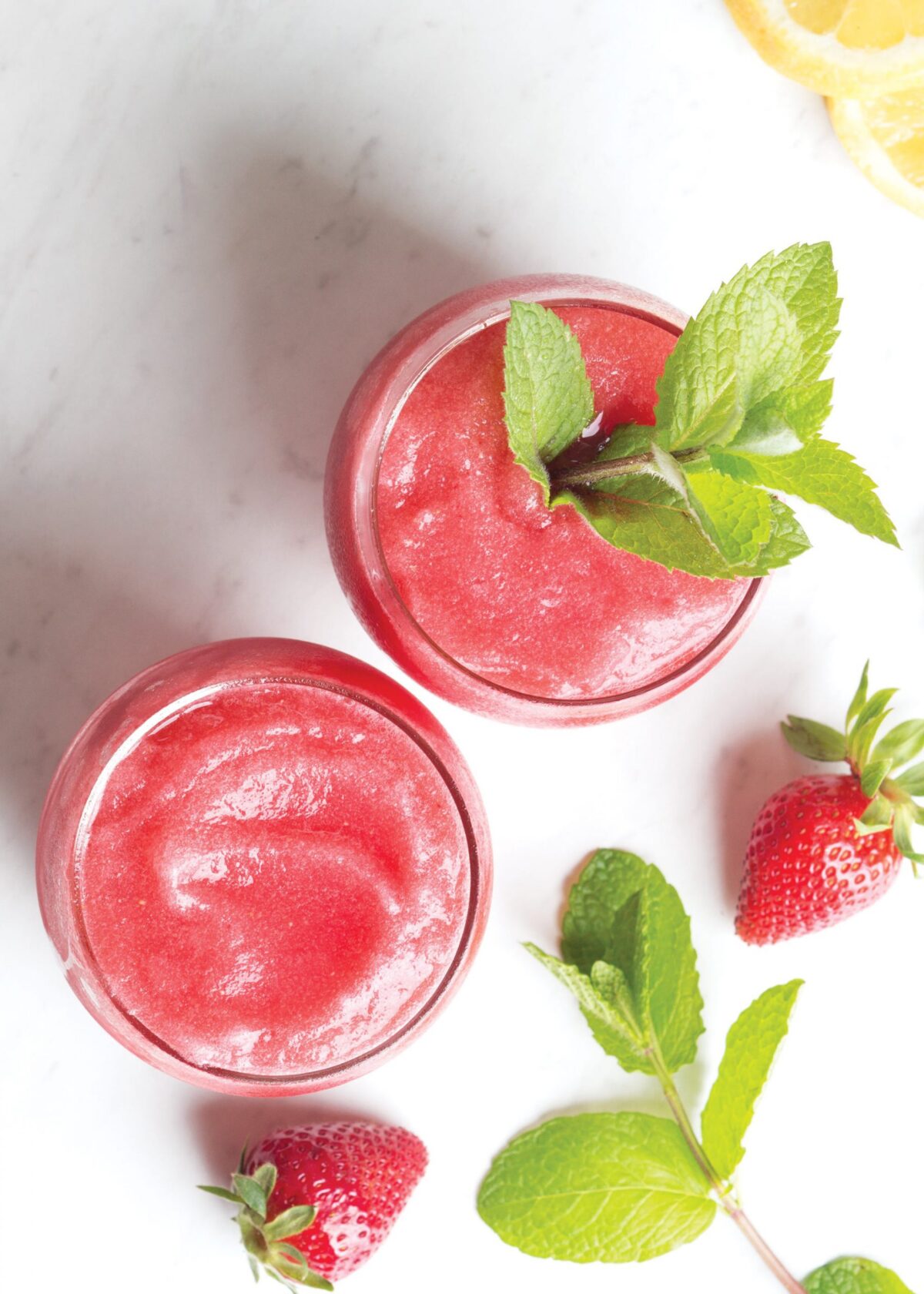 strawberry gin slushies.