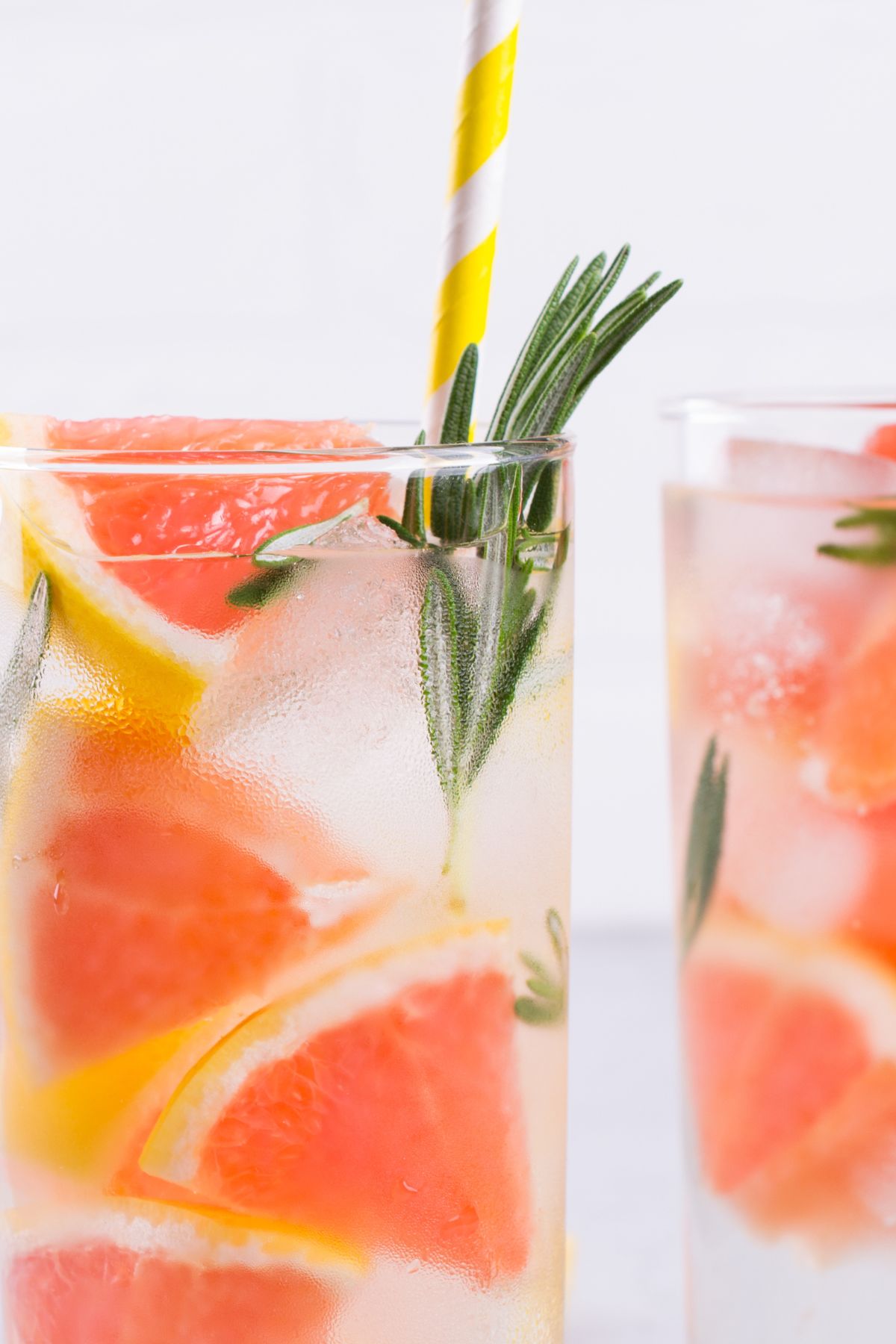 grapefruit and rosemary water