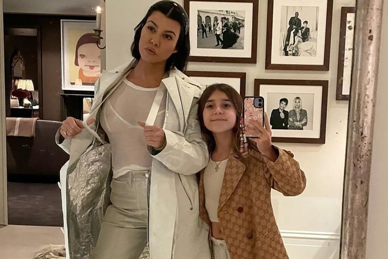 Kourtney Kardashian and daughter Penelope rock coordinating trench coats
