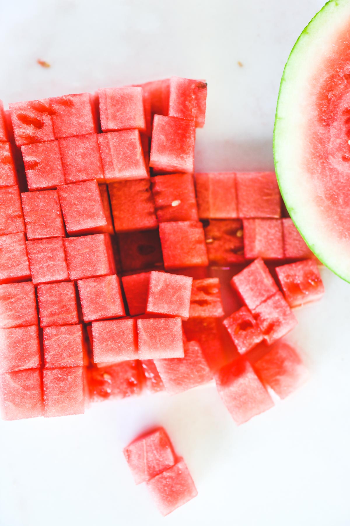 watermelon, cubed