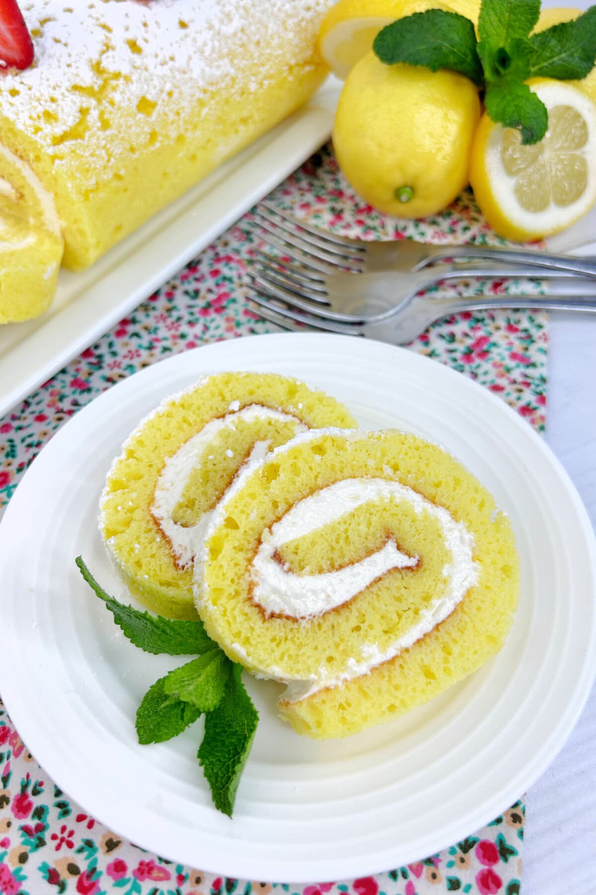lemon cake on a white cake 