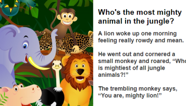 Who’s the most mighty animal in the jungle?