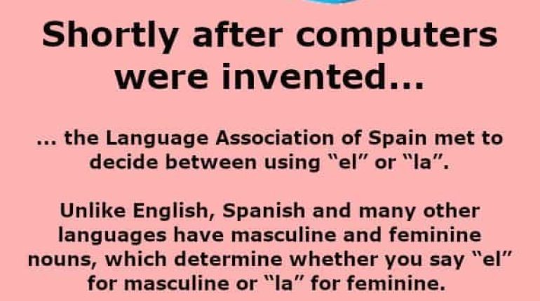 Funny: They formed a committee to resolve the gender of a computer