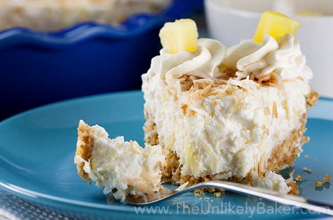 No Bake Pineapple Coconut Cream Pie