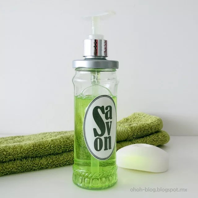 Do it yourself with a recycled bottle and turn it into a soap dispenser