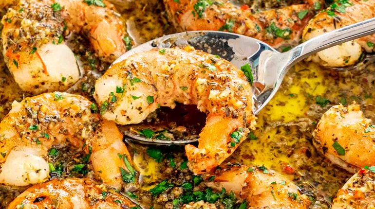 Easy Italian Shrimp Bake Recipe