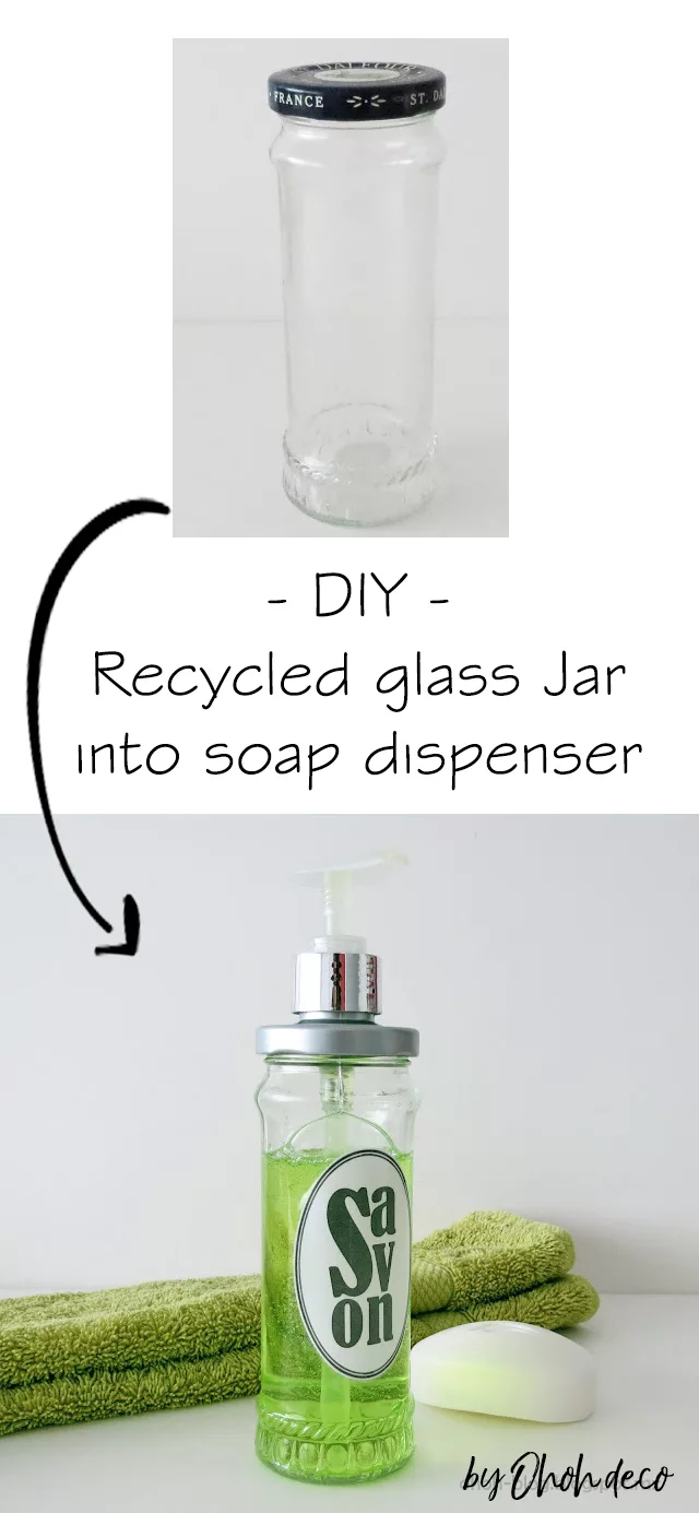 Do it yourself with a recycled bottle and turn it into a soap dispenser