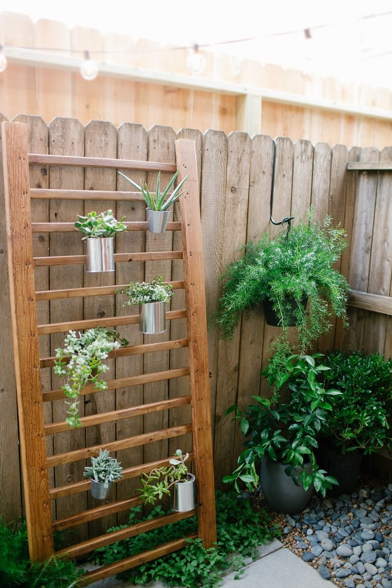 12 DIY Ideas for Patios, Porches and Decks - vertical plant structure