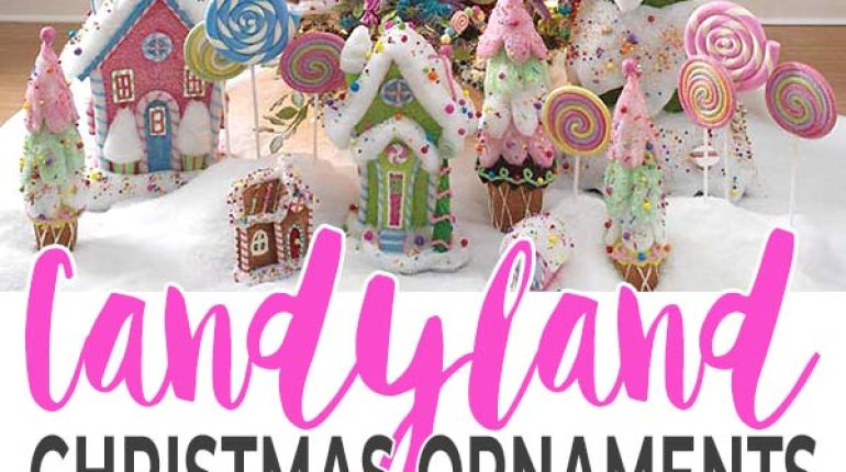 Candyland Christmas decorations Decorator DIY Economical ornaments 