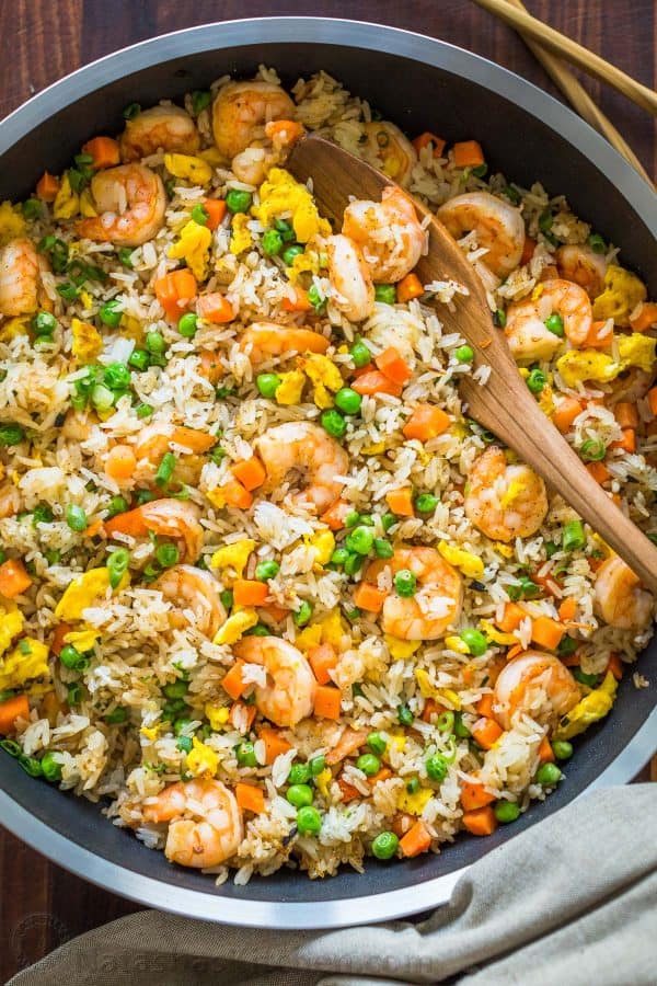 Fried rice recipe with shrimp and rice