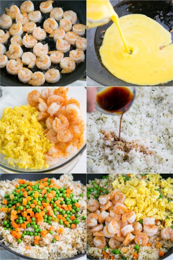 How to make shrimp fried rice step by step
