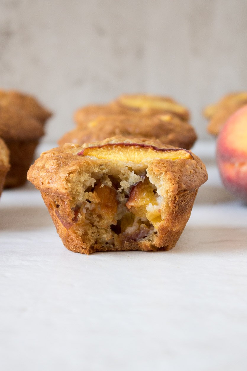 Healthy Peach Muffins