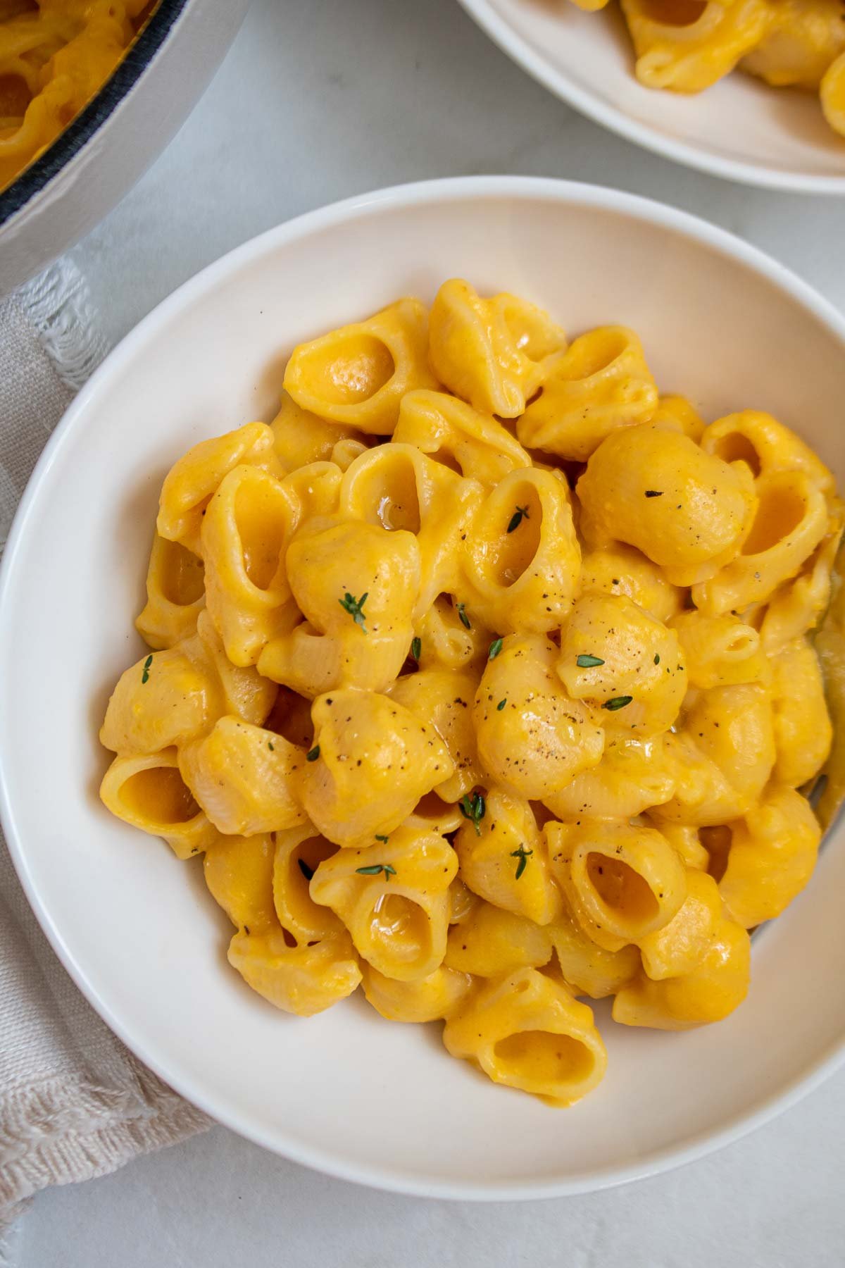Healthy butternut squash with mac and cheese